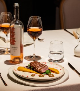 Gourmet meal with wine pairing in the middle of the vineyard, in Valcea