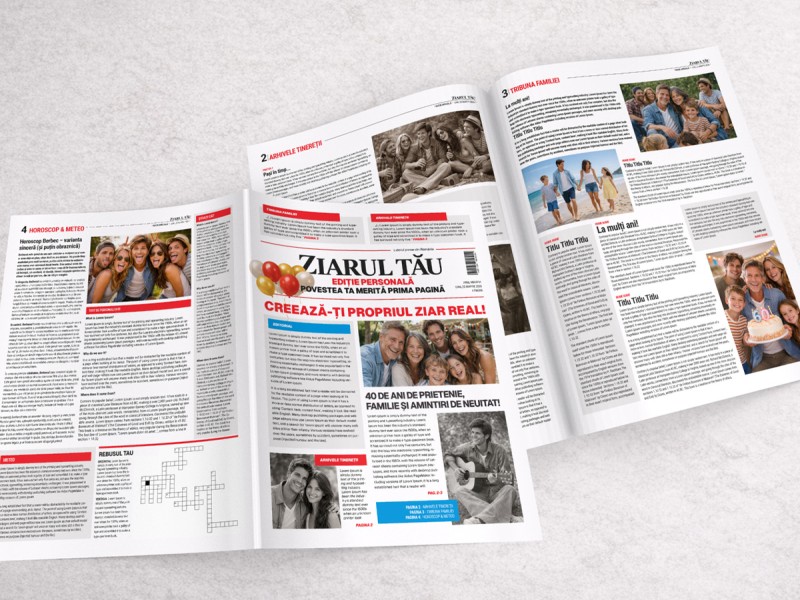 Daruieste un Ziar Personalizat - Un Cadou Unic si Memorabil