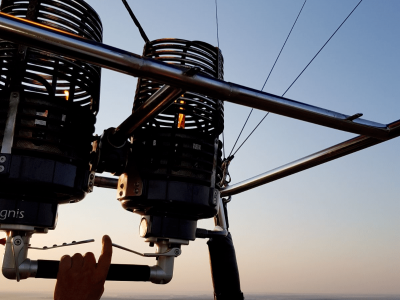 Hot air balloon flight and private transportation