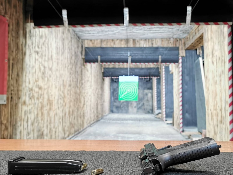 Test your courage and agility at a private shooting range in Brasov