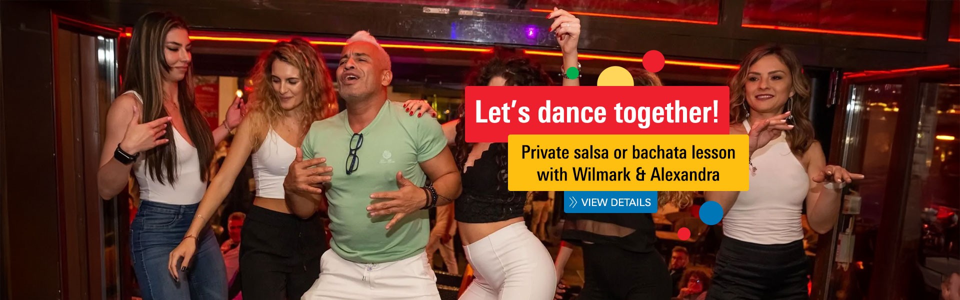 Private salsa or bachata lesson with Wilmark & Alexandra